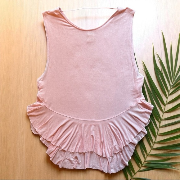 We The Free by Free People Pink Sleeveless Ruffle Hem Top - XS - Picture 6 of 11